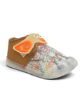Cute Duck Character LED Light Velcro Closure Shoes - Brown