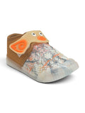 Cute Duck Character LED Light Velcro Closure Shoes - Brown