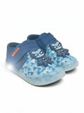 Cute Blue Robot LED Light Vlecro Closure Shoes - Blue