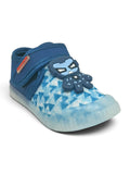 Cute Blue Robot LED Light Vlecro Closure Shoes - Blue