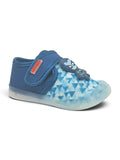Cute Blue Robot LED Light Vlecro Closure Shoes - Blue