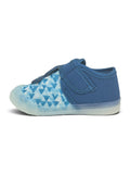 Cute Blue Robot LED Light Vlecro Closure Shoes - Blue