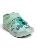 Mint Green Bear LED Light Velcro Closure Shoes - Green