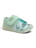 Mint Green Bear LED Light Velcro Closure Shoes - Green