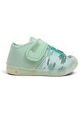 Mint Green Bear LED Light Velcro Closure Shoes - Green