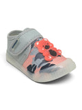 Mint Green Bear LED Light Velcro Closure Shoes - Grey