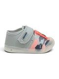 Mint Green Bear LED Light Velcro Closure Shoes - Grey