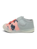Mint Green Bear LED Light Velcro Closure Shoes - Grey