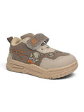 Space Explorer Astronaut & Planet Print Casual Shoes With Velcro Closure - Brown