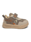 Space Explorer Astronaut & Planet Print Casual Shoes With Velcro Closure - Brown