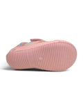 Butterfly Shimmer Printed Musical Shoes With Velcro Closure - Pink