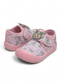 Headphone Applique Printed Musical Shoes With Velcro Closure - Pink