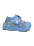 Headphone Applique Printed Musical Shoes With Velcro Closure - Blue