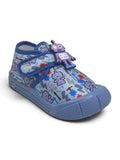 Robot Printed Musical Shoes With Velcro Closure - Blue
