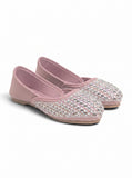 Floral Thread Work Embroidered & Sequins Embellished Mojaris - Mauve