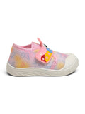 Breathable Soft Butterfly Print Velcro Closure Shoes - Pink
