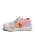 Breathable Soft Butterfly Print Velcro Closure Shoes - Pink