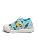 Breathable Soft Caterpillar Printed Velcro Closure Shoes - Blue