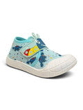 Breathable Soft Caterpillar Printed Velcro Closure Shoes - Blue