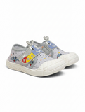 Breathable Soft Caterpillar Printed Velcro Closure Shoes - Grey