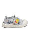 Breathable Soft Caterpillar Printed Velcro Closure Shoes - Grey