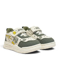 Space Explorer Astronaut & Planet Print Casual Shoes With Velcro Closure - Cream