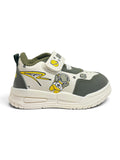 Space Explorer Astronaut & Planet Print Casual Shoes With Velcro Closure - Cream