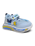 Streetwear Graphic Sneakers With Velcro Closure – Blue