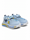 Streetwear Graphic Sneakers With Velcro Closure – Blue