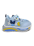 Streetwear Graphic Sneakers With Velcro Closure – Blue