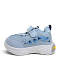Streetwear Graphic Sneakers With Velcro Closure – Blue