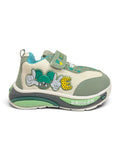 Streetwear Graphic Sneakers With Velcro Closure – Green