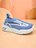 Star Stripe Breathable Mesh Walking Shoes - Blue