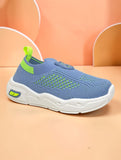 Cat Badge Breathable Mesh Walking Shoes - Blue
