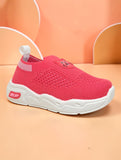Cat Badge Breathable Mesh Walking Shoes - Pink