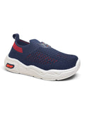 Cat Badge Breathable Mesh Walking Shoes - Navy Blue