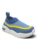 Wavy Stripe Breathable Mesh Walking Shoes - Blue