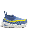Wavy Stripe Breathable Mesh Walking Shoes - Blue