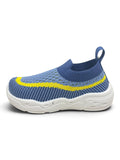 Wavy Stripe Breathable Mesh Walking Shoes - Blue