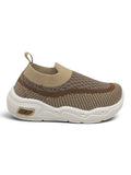 Wavy Stripe Breathable Mesh Walking Shoes - Brown