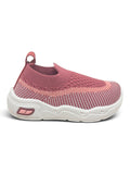 Wavy Stripe Breathable Mesh Walking Shoes - Rust