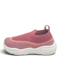 Wavy Stripe Breathable Mesh Walking Shoes - Rust