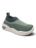 Wavy Stripe Breathable Mesh Walking Shoes - Green