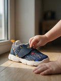 Star Kids Science & Building Tool Graphic Velcro Closure Musical Shoes - Navy Blue