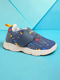 Star Kids Science & Building Tool Graphic Velcro Closure Musical Shoes - Navy Blue