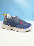 Star Kids Science & Building Tool Graphic Velcro Closure Musical Shoes - Navy Blue