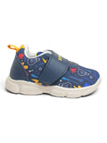 Star Kids Science & Building Tool Graphic Velcro Closure Musical Shoes - Navy Blue
