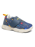 Star Kids Science & Building Tool Graphic Velcro Closure Musical Shoes - Navy Blue