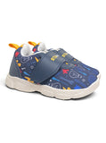 Star Kids Science & Building Tool Graphic Velcro Closure Musical Shoes - Navy Blue