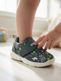 Star Kids Science & Building Tool Graphic Velcro Closure Musical Shoes - Dark Green